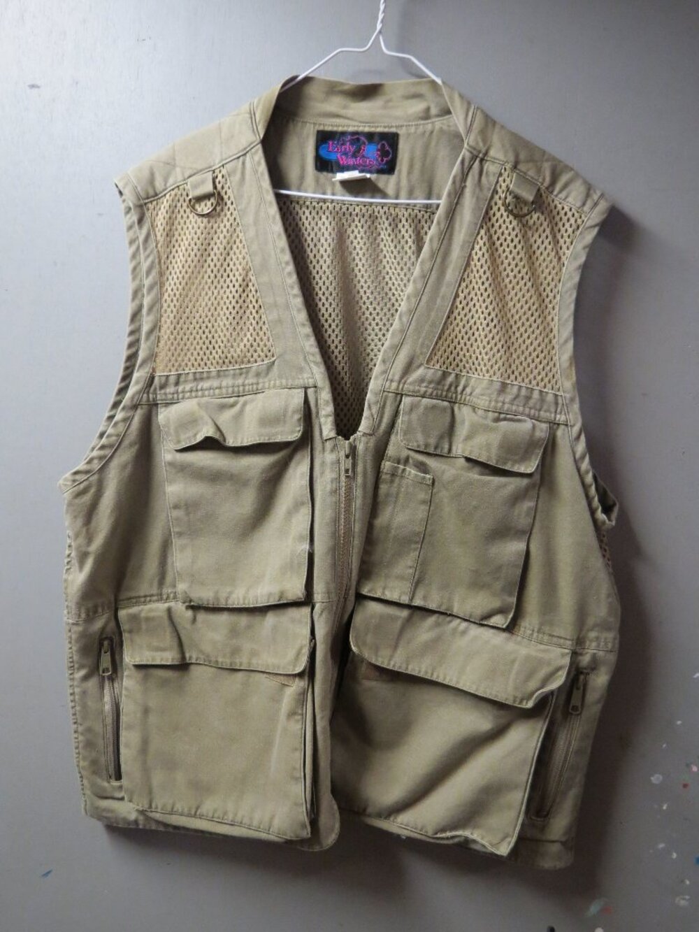 Early Winters Fishing Photographer Hunters Vest Size M Zip Up Multi-Pockets